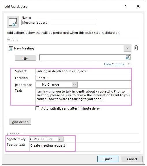 How to create meeting templates in Outlook