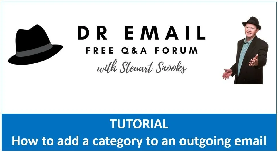 How to add a category to an outgoing email