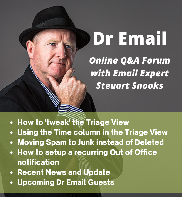 Dr Email Q&amp;A Forum - 10 May 2022