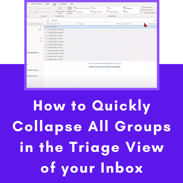 How to Quickly Collapse All Groups in the Triage View of your Inbox