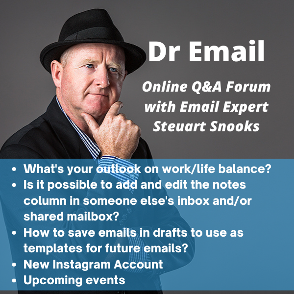 Dr Email Q&amp;A Forum - 5 October 2022