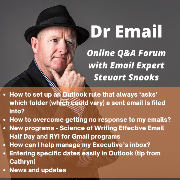 Dr Email Q&amp;A Forum - 14 March 2023