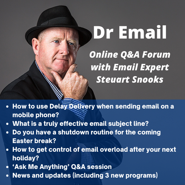 Dr Email Q&amp;A Forum - 4 April 2023