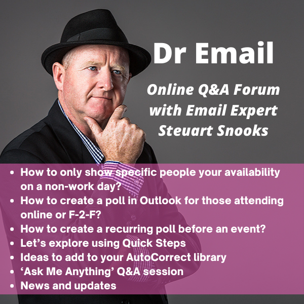 Dr Email Q&amp;A Forum - 17 May 2023