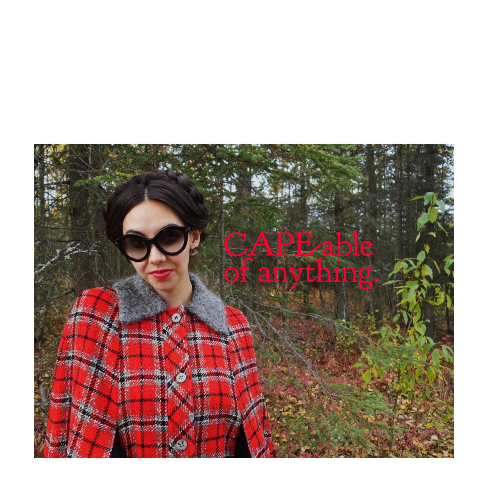 CAPE-able Of Anything. I had the sweetest encounter at Starbucks the other afternoon. Mom and I were grocery shopping and as is tradition, I dressed to the nines because when a stylish young woman lives in a town where the dresscode is