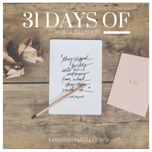 Write 31 Days Kara Nothnagel