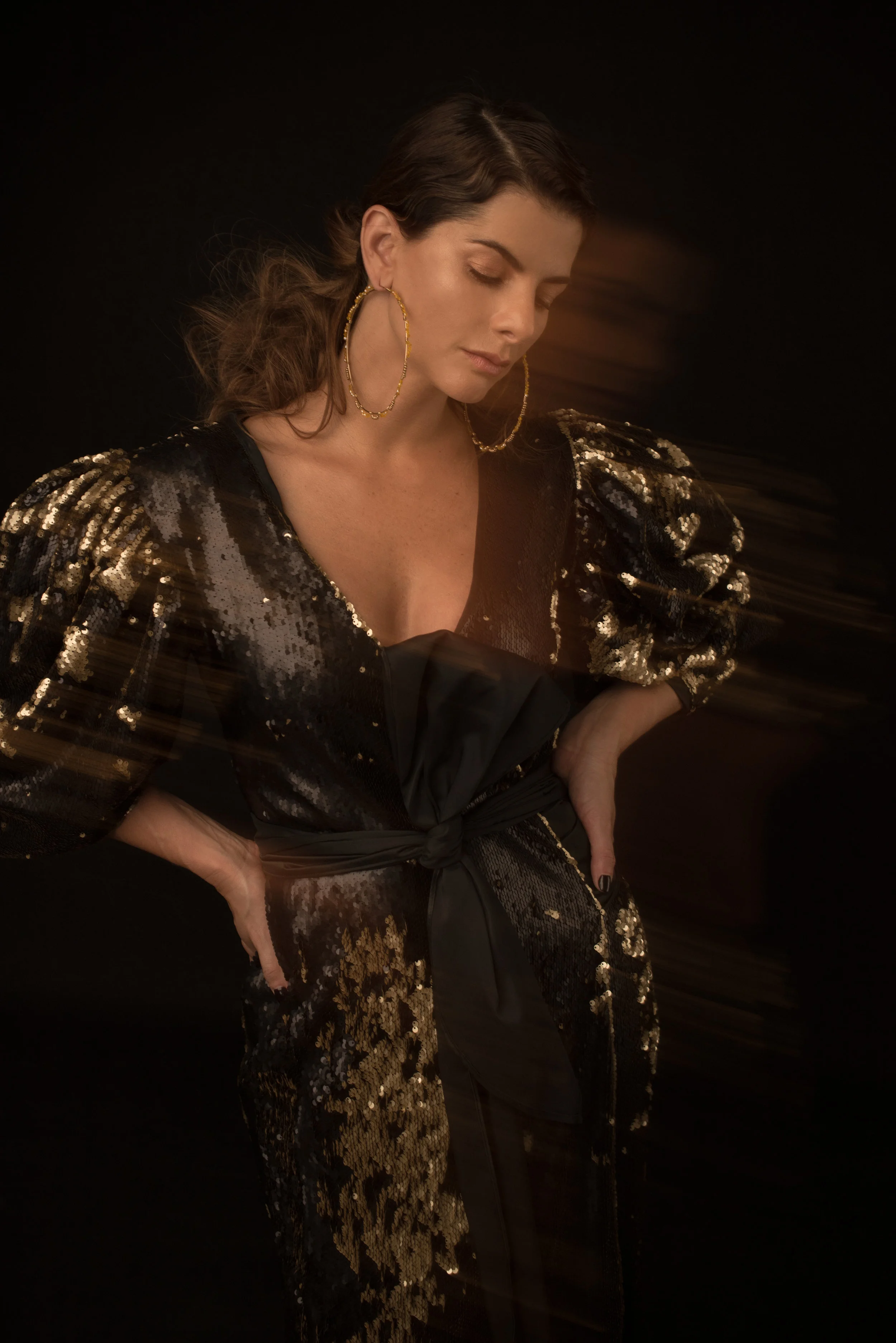 Dress. Alexandra Bueno / Earrings. Adriana Tavera