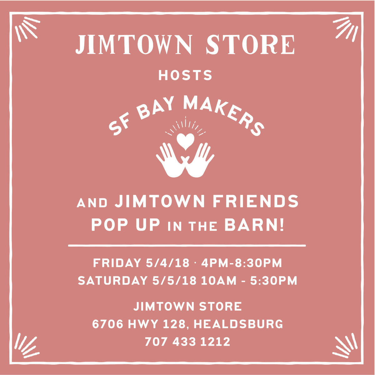 My Dear Tejas at The Barn at The Jimtown Store in Healdsburg, CA!