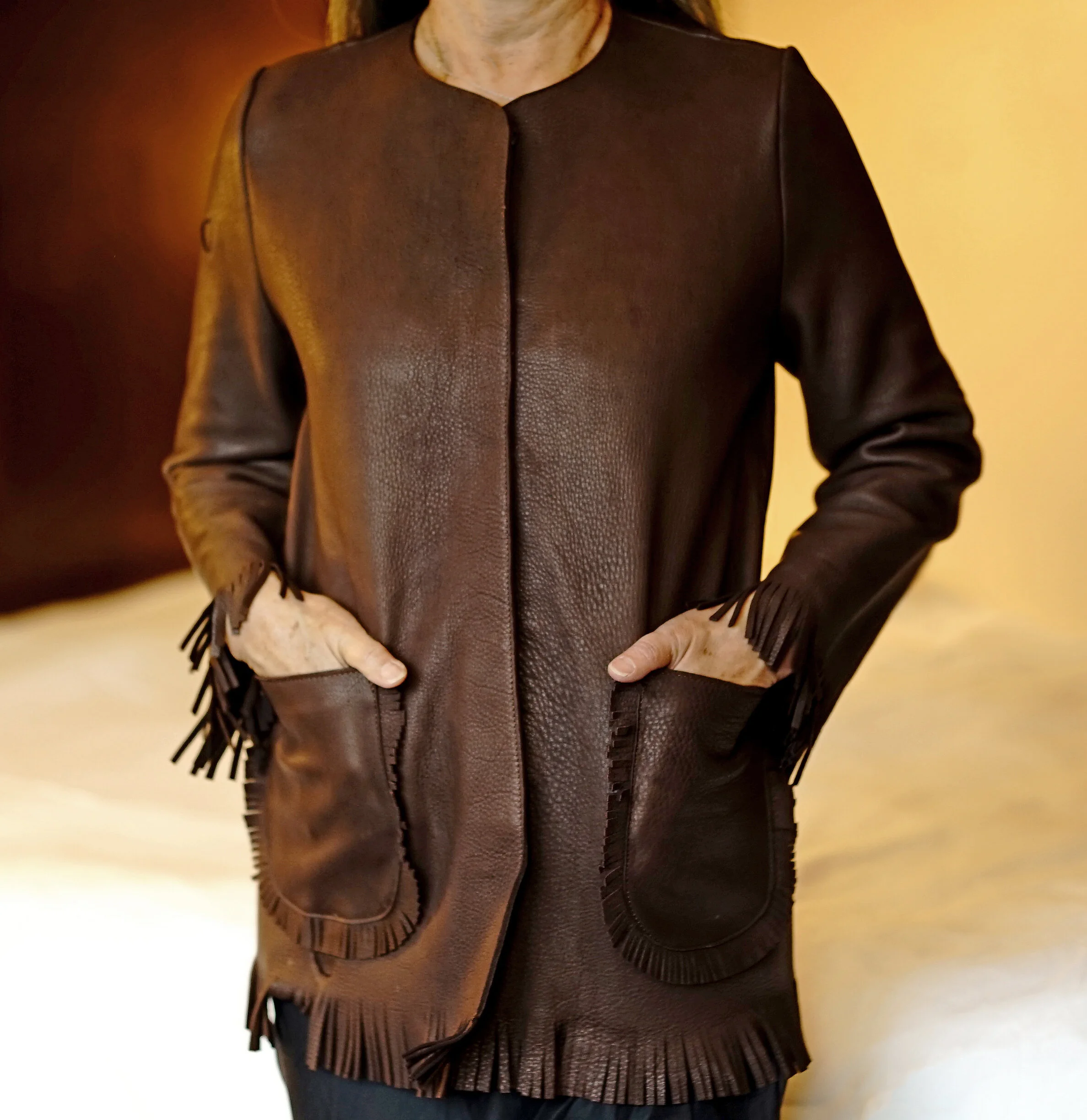 Richards Jacket - One-of-a-kind Deerskin jacket - Chocolate