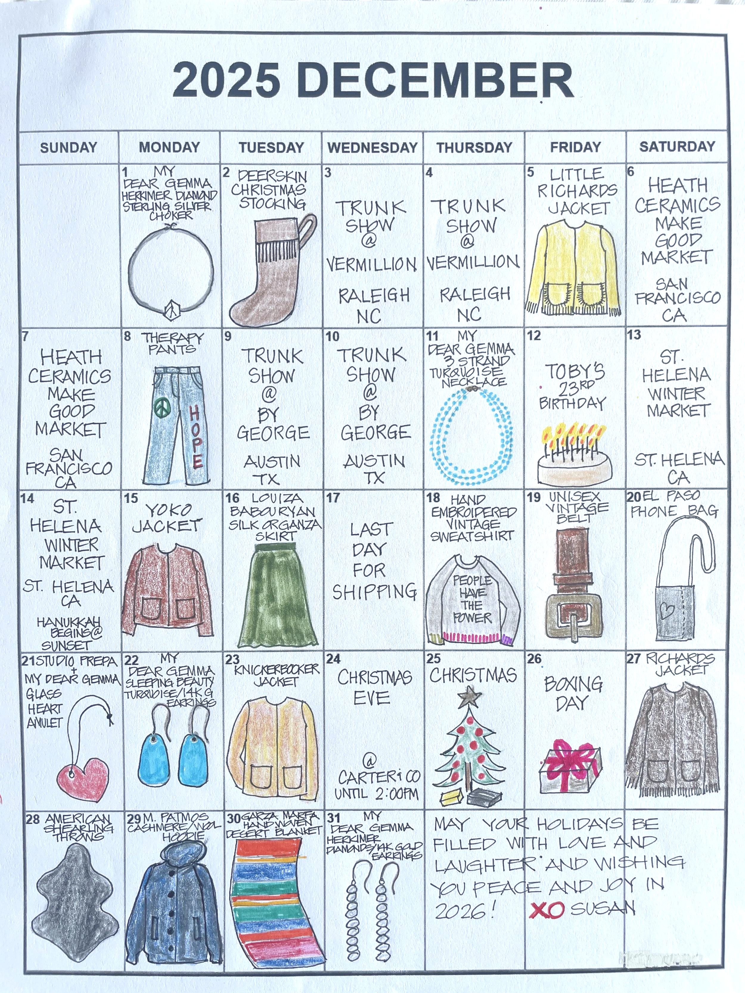 Annual Holiday Calendar 2025