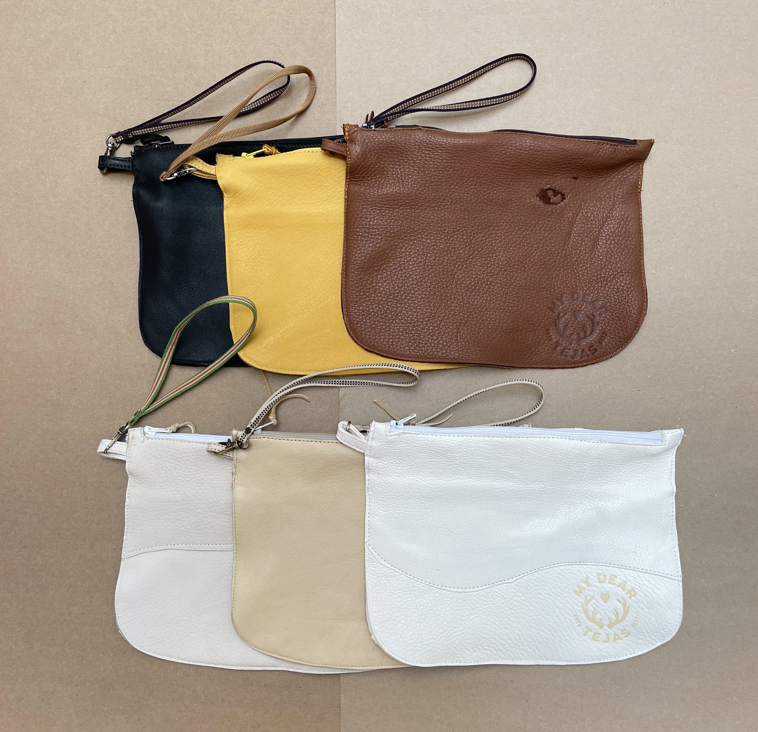 “Sanada" - Deerskin Wristlet Bags with Wrist Strap