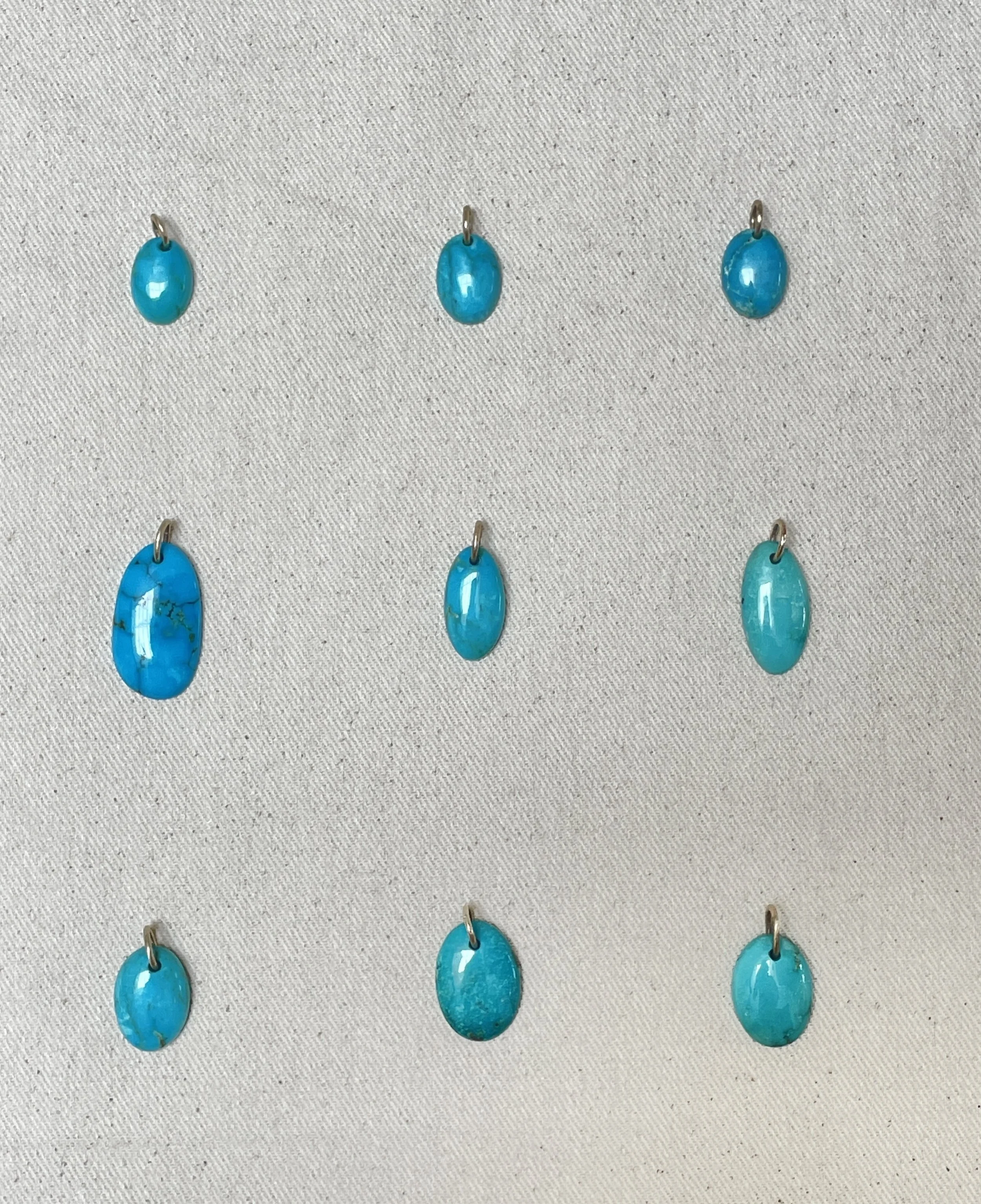 My Dear Gemma Turquoise Cabochon/14k Gold Amulet