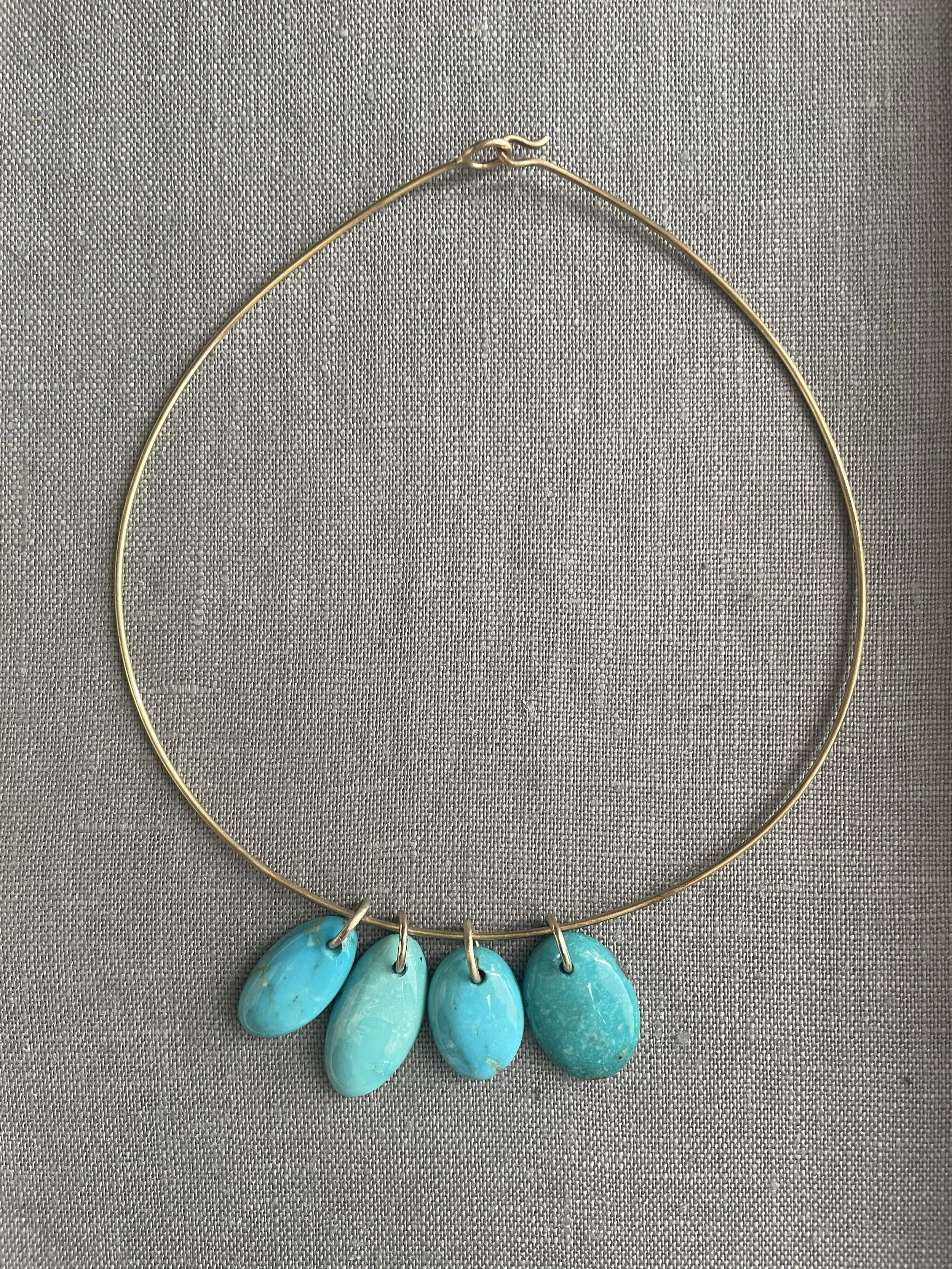 My Dear Gemma  Turquoise/14k Amulet