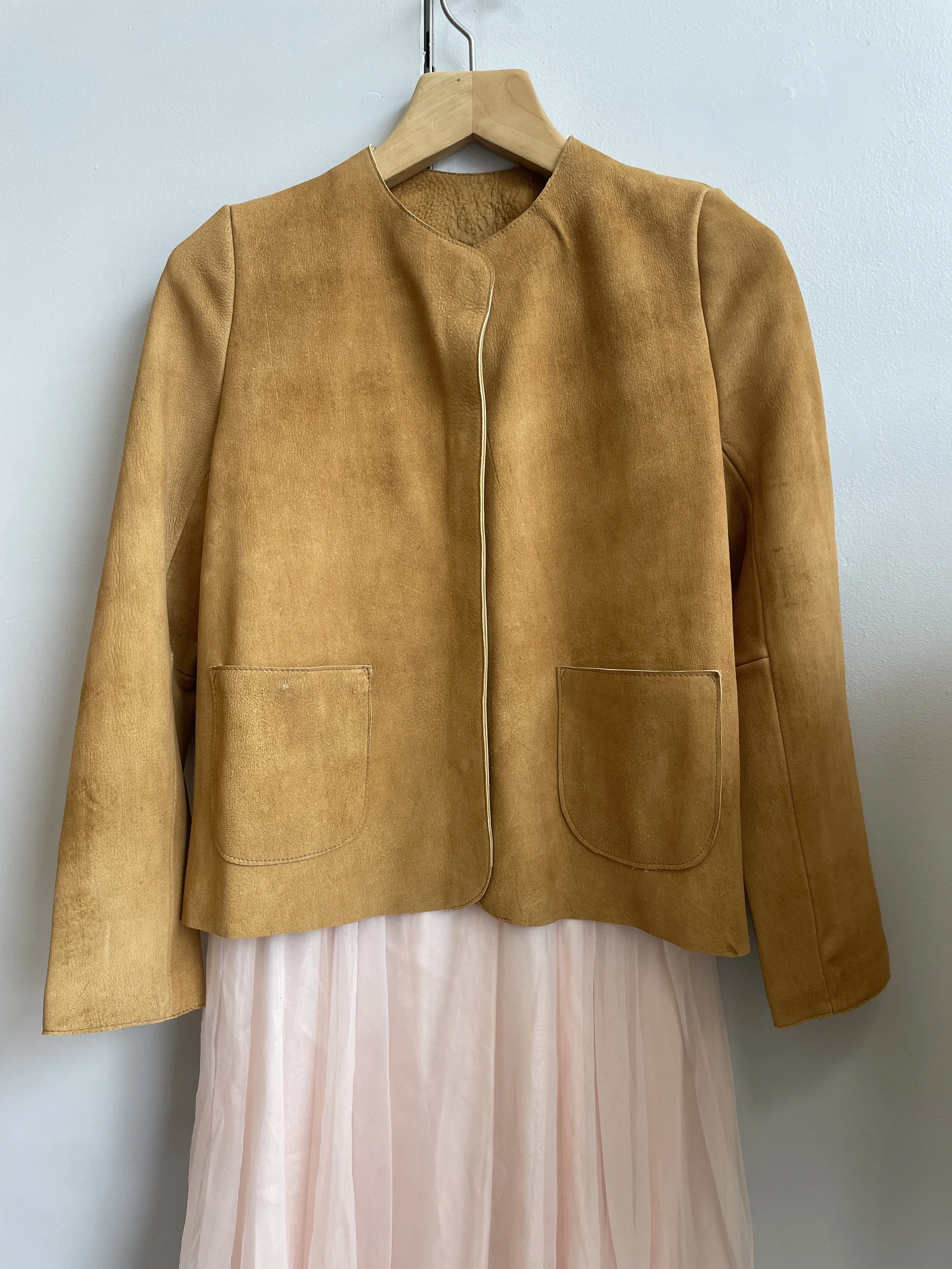 Yoko Jacket - One-Of-A-Kind Deerskin Jacket - Buckskin