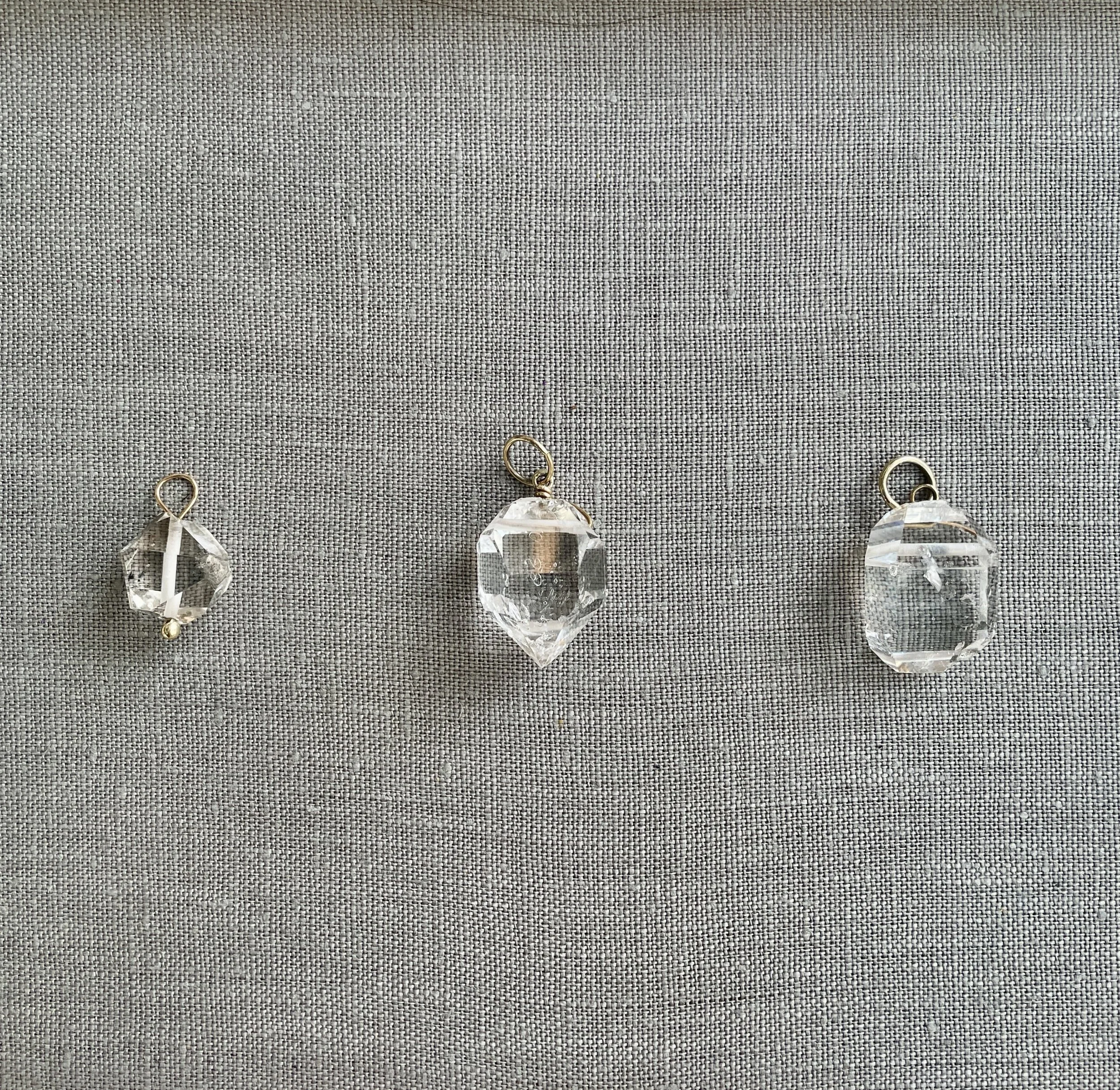 My Dear Gemma Herkimer Diamond/14k Gold Amulet