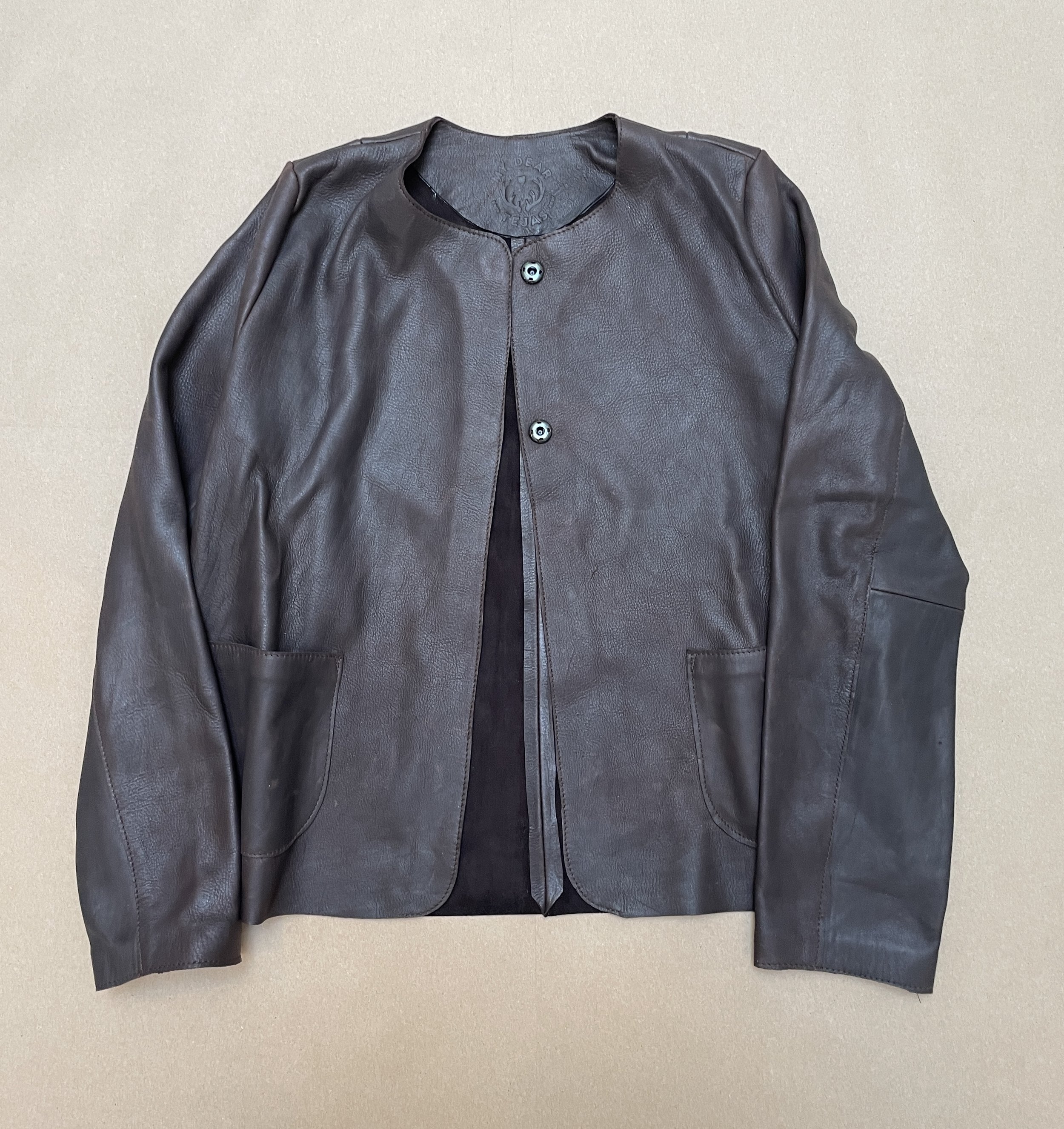 Jeannie Jacket - 2 Snap Deerskin Jacket - Dark Chocolate