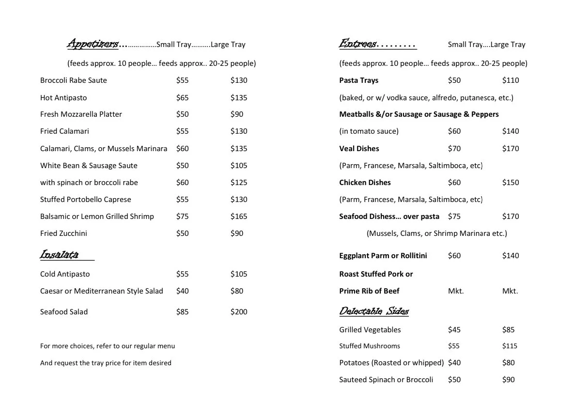 Catering — Mia of Oceanport