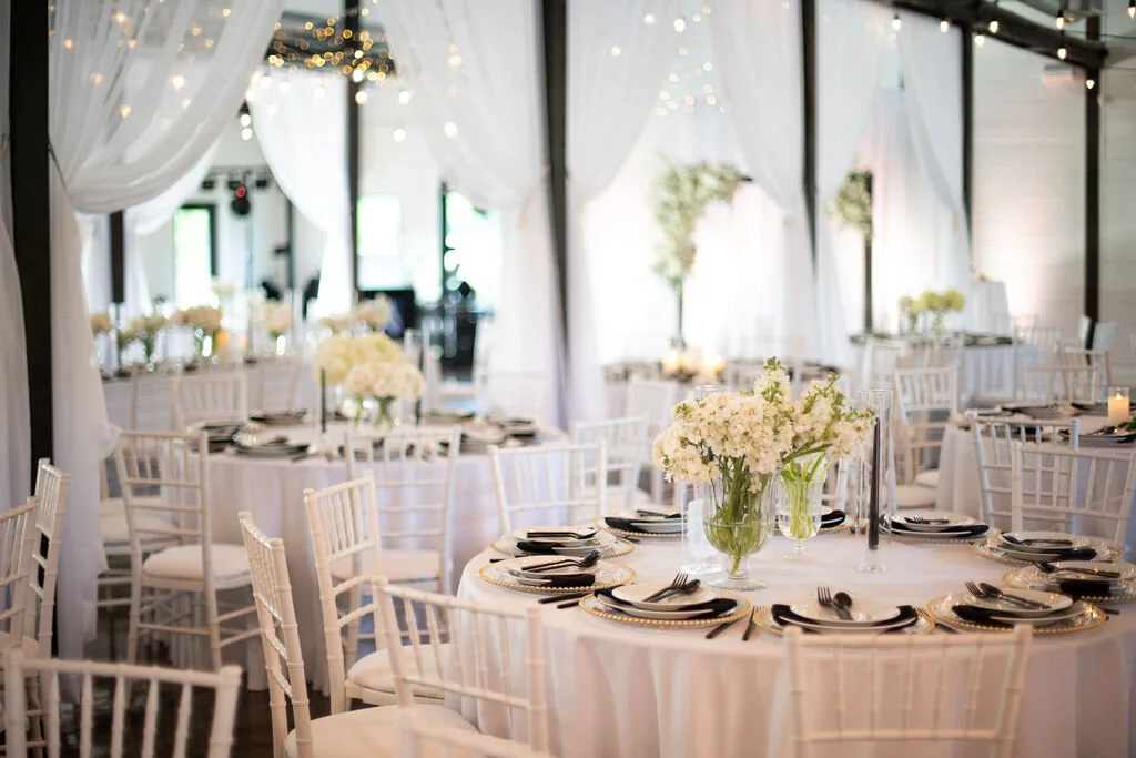 Indoor ceremony black white wedding venue Oklahoma Bixby Jenks Tulsa Broken Arrow (214).jpg