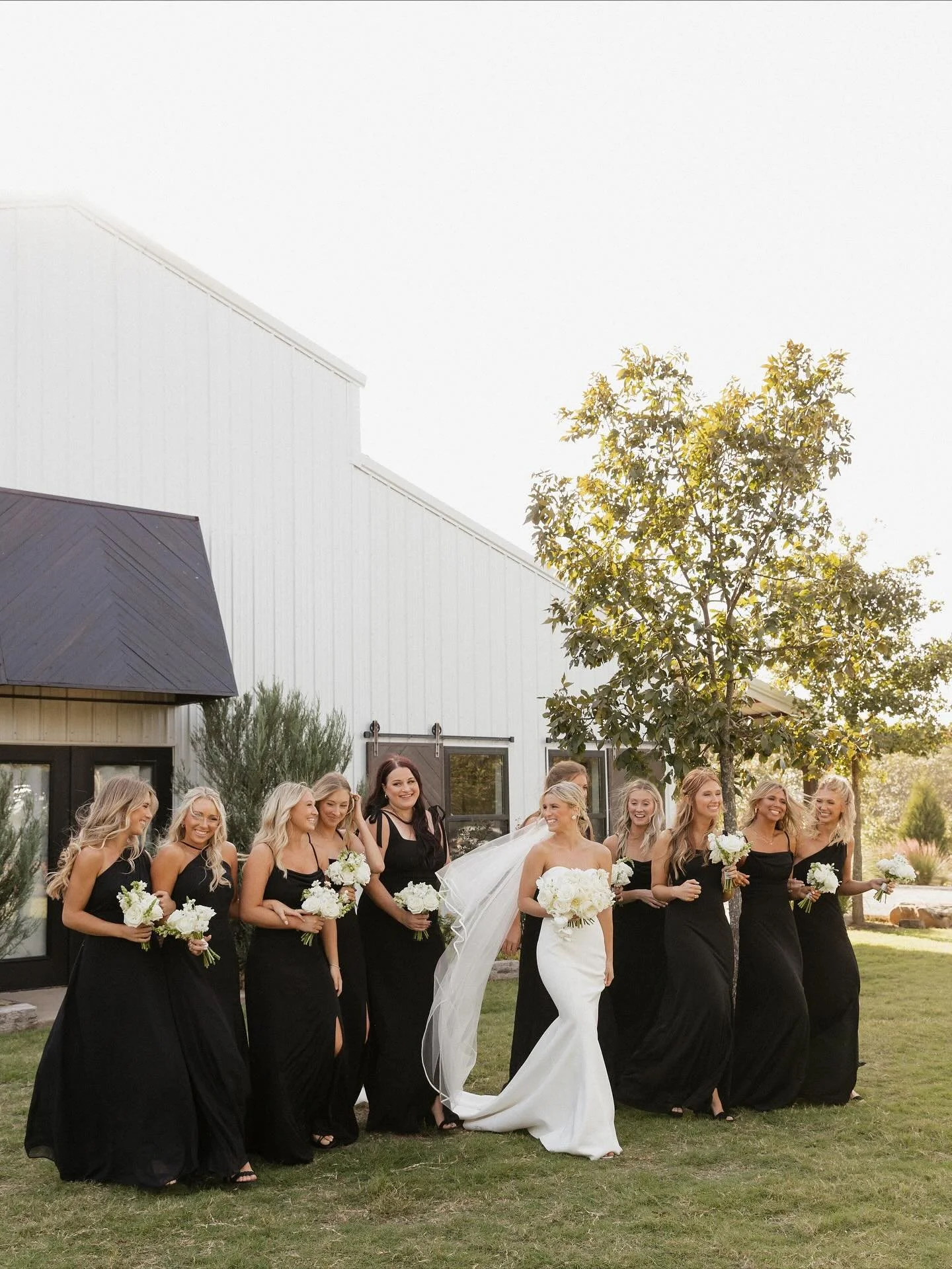 There&rsquo;s no rulebook for the &ldquo;right&rdquo; bridal party color, only what feels right for you! The Muckey wedding went bold with black, and it couldn&rsquo;t have looked more timeless or effortlessly elegant! 
 Let us know in the comments w