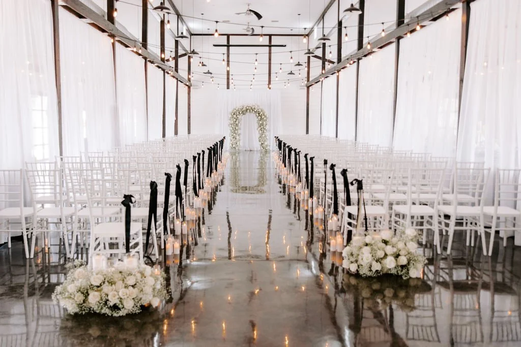 Indoor Ceremony and Reception at Oklahoma's Most Beautiful Winter Wedding Venue