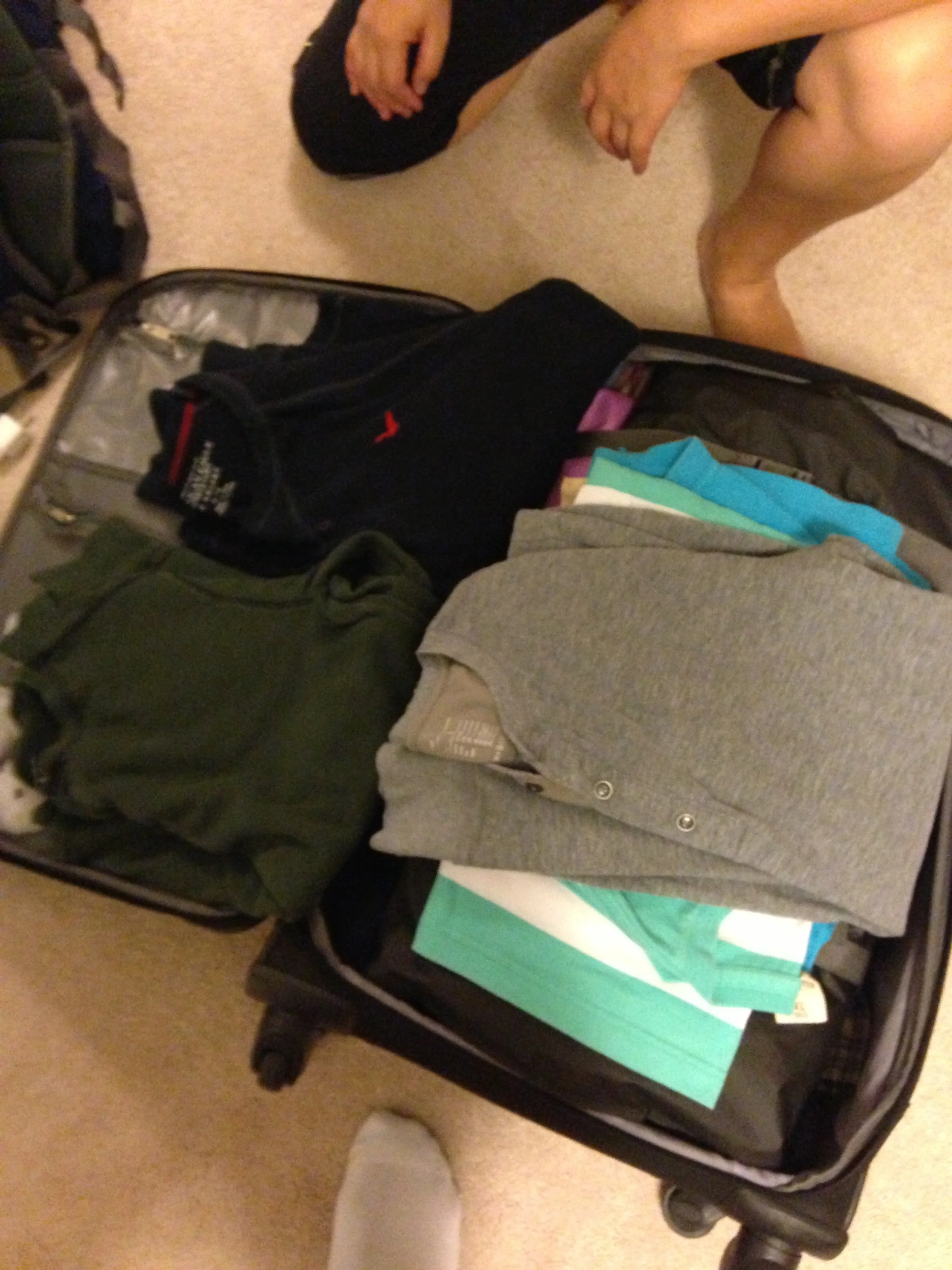  Packing in preparation for freshman year before I leave my childhood home. 