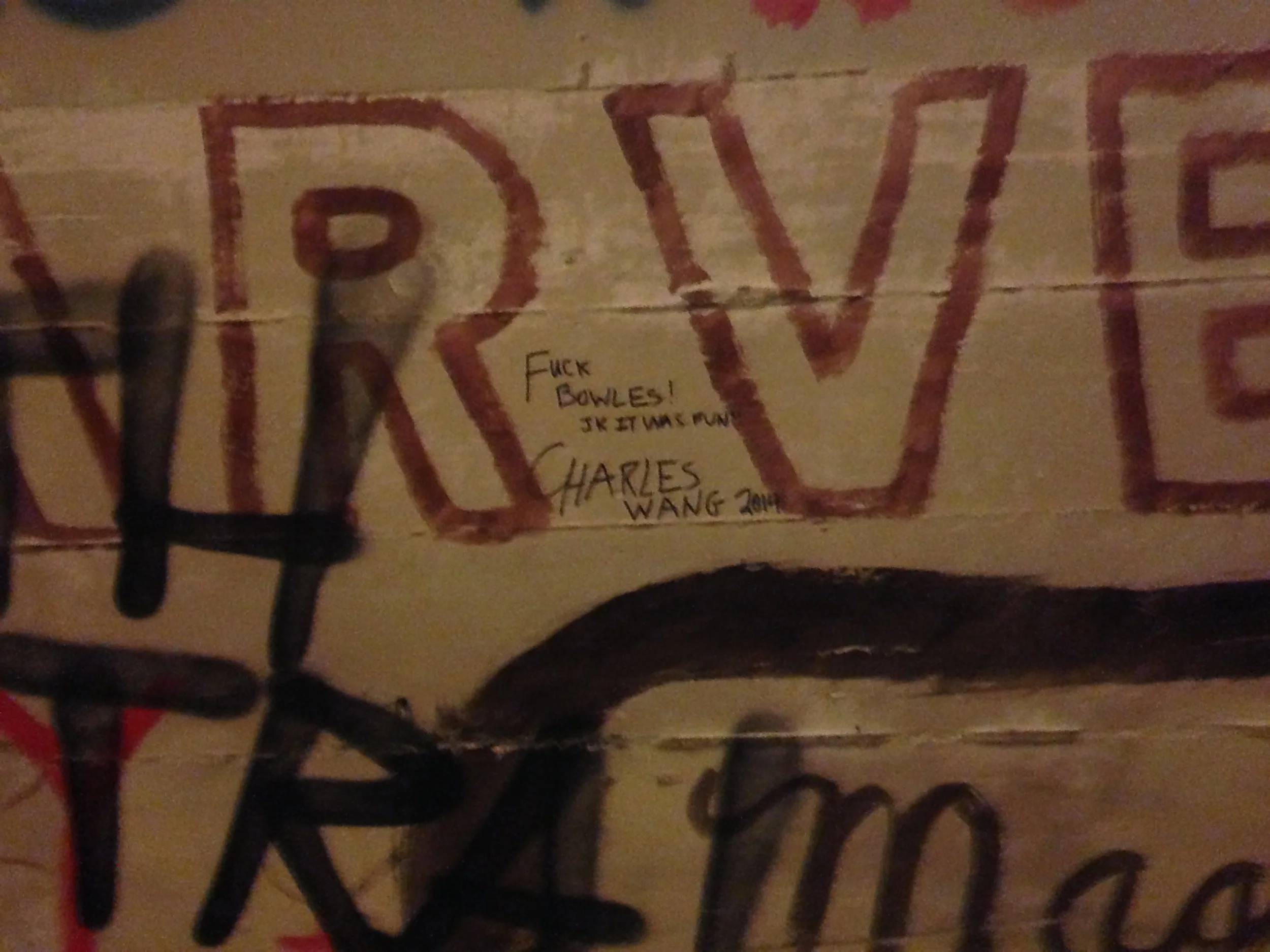  My final note written somewhere in Bowles. 