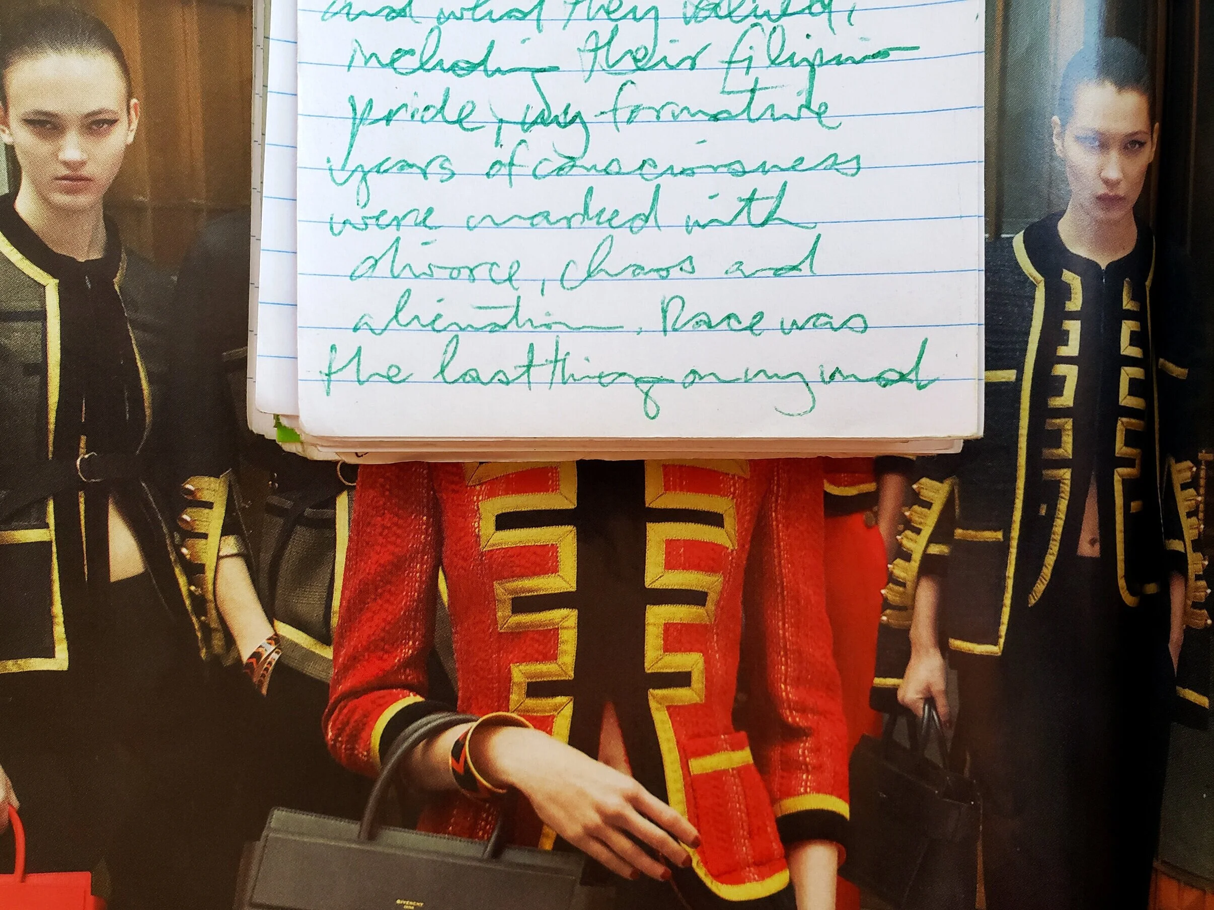 "Race was the last thing on my mind."