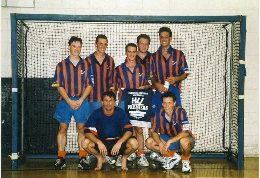 Camberwell was the powerhouse (no pun intended) of Indoor hockey for many years. Every player in this 1998/99 premiership side played indoor for Victoria Seniors at some stage as listed (as per HV records)LR at BackHamish Ridland (1999), Ben Ryan (1…