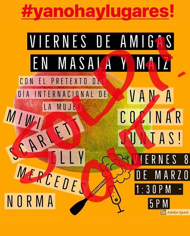 Era de esperarse que se terminaran rapidísimo los lugares! Que emoción tener a tanto talento en casa ♥️#diadelamujer2019 #masalaymaiz