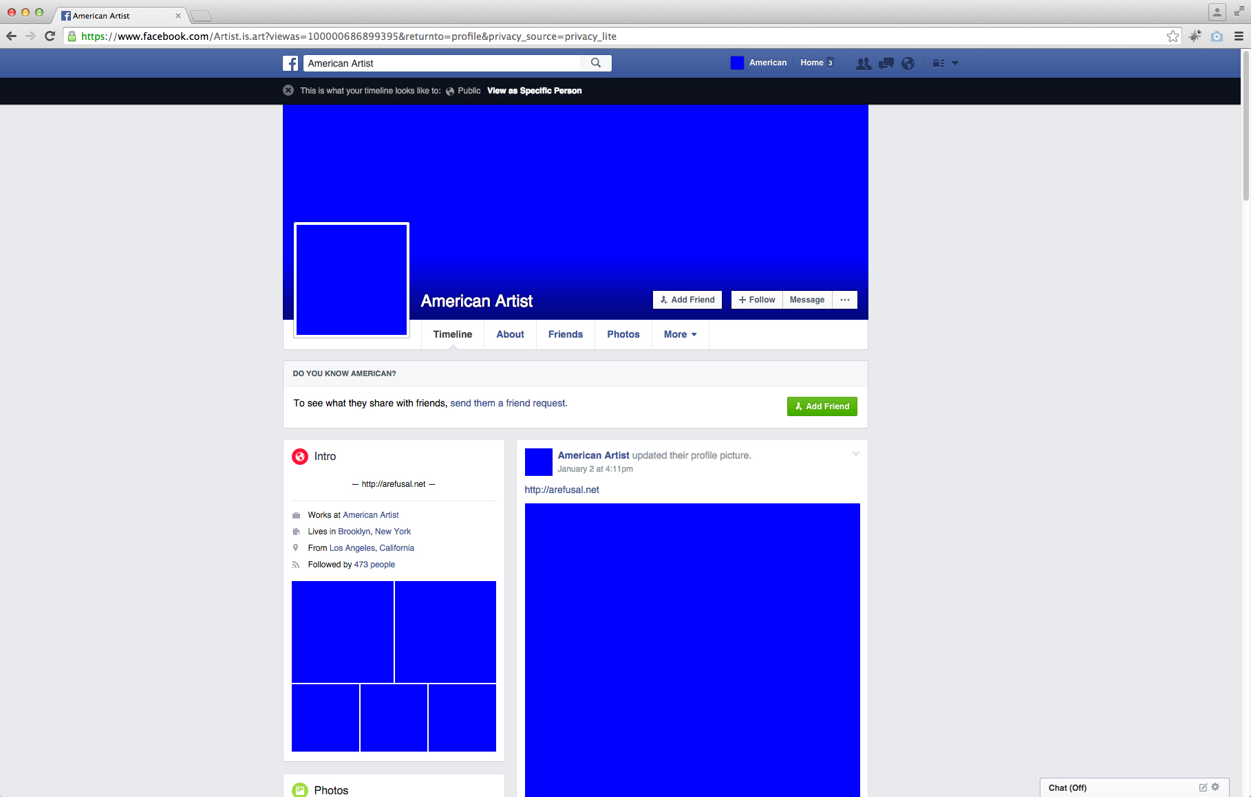 A Refusal, 2015-2016 Online Performance (screen capture)