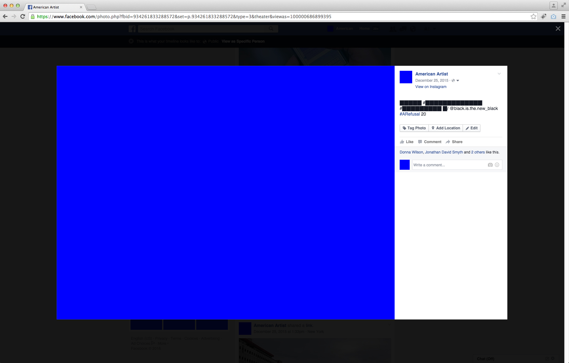 A Refusal, 2015-2016 Online Performance (screen capture)