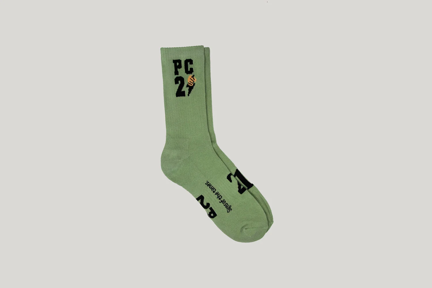 Avocado Green Hand Logo Sock