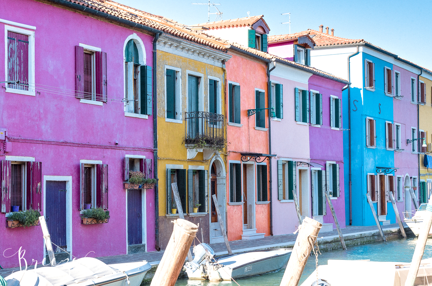 Burano Venice Italy Travel Fine Art Print Photograph, Breeze Pics, Bernadette Meyers