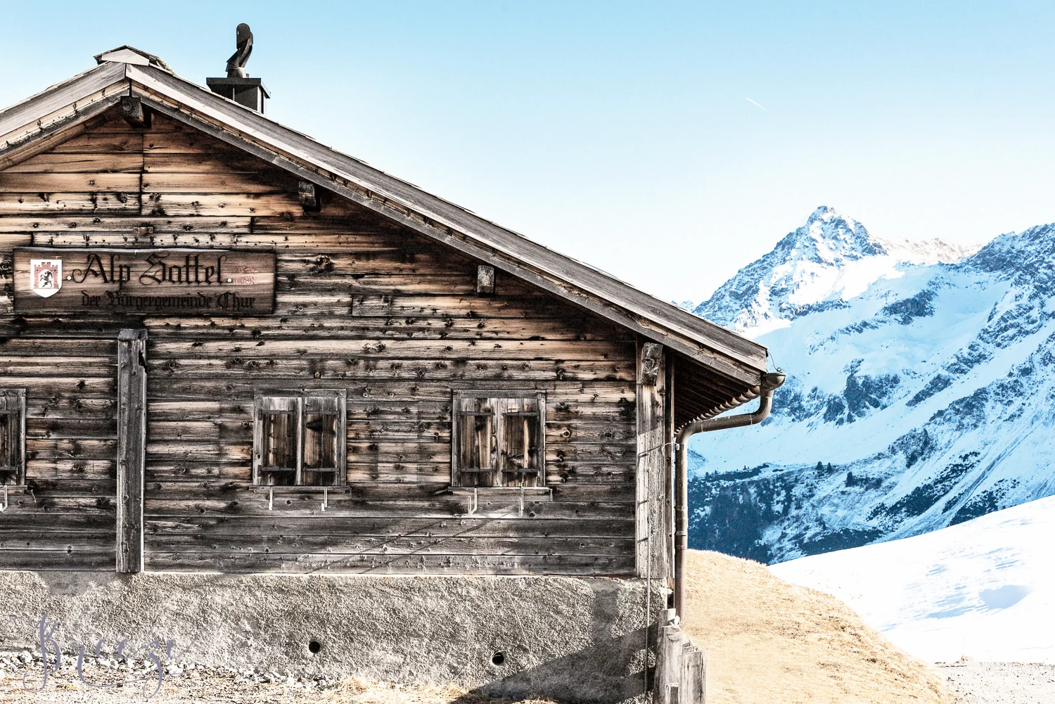 Swiss Chalet Arosa Switzerland, Fine Art Print Photograph, Breeze Pics, Bernadette Meyers