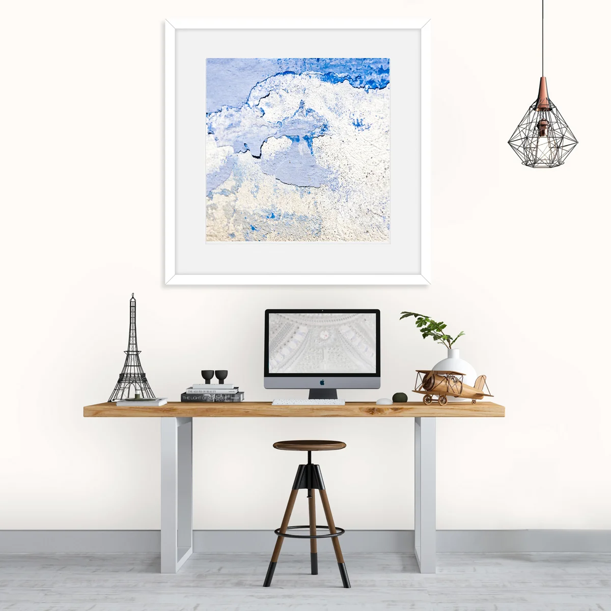 Textured Blue Wall Detail, Limited Edition Travel Photography, Breeze Pics
