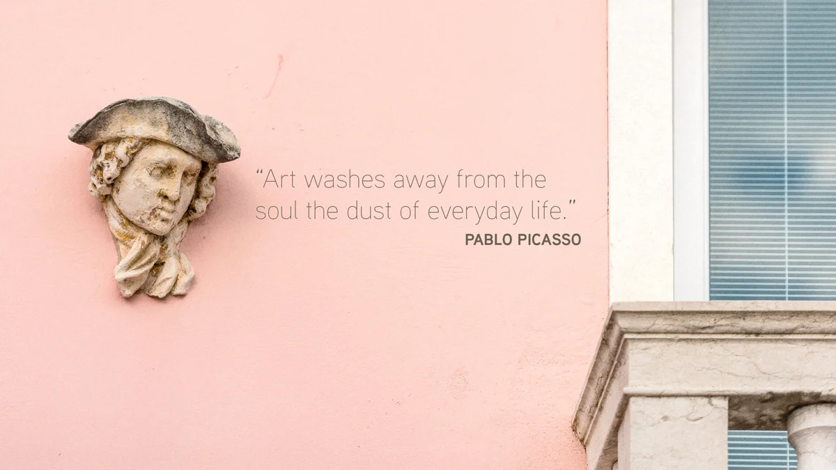 pablo picasso quote, limited edition fine art print, Breeze Pics