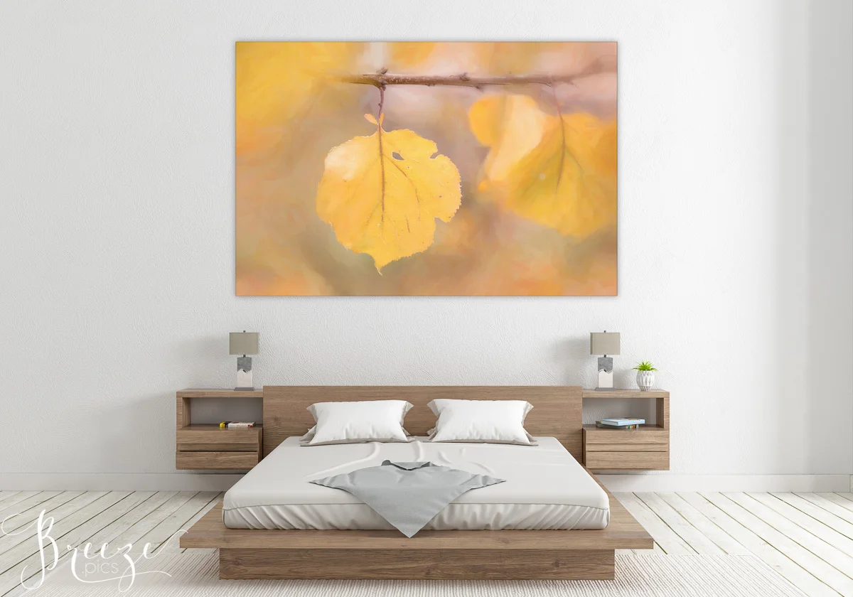 Autumn leaf mock up, limited edition fine art print, home wall art, Bernadette Meyers