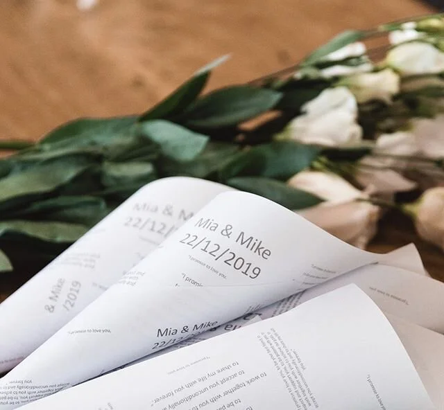 Our spesh Petal Cones printed with your vows!! It’s the details we take care of!! Pic by the amazing @deanrichter