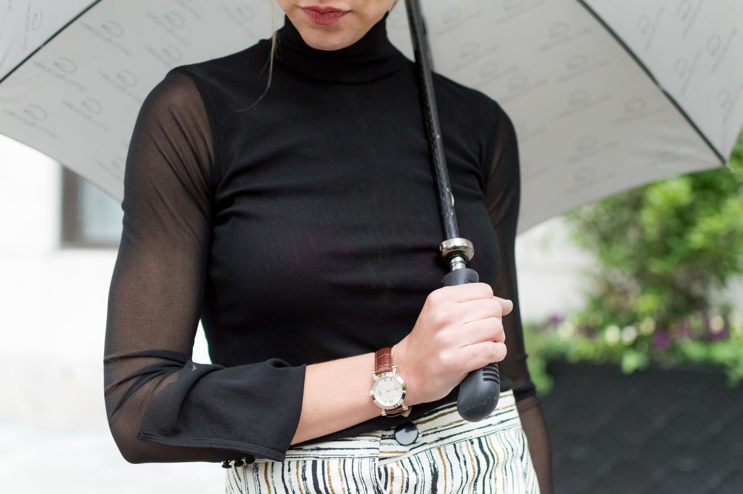 Blvguari leather watch Umbrella provided by doorman of the Gansevoort Park Hotel LOL