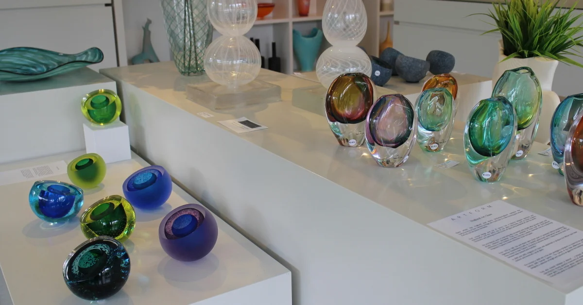 Beautiful Bubbles by Rebecca Heap and Eclipse Vases by Hoglund Art Glass