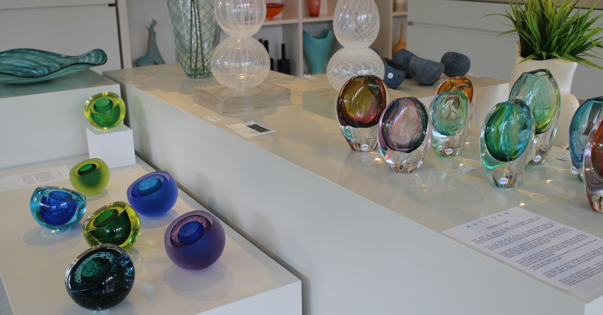 Beautiful Bubbles by Rebecca Heap and Eclipse Vases by Hoglund Art Glass