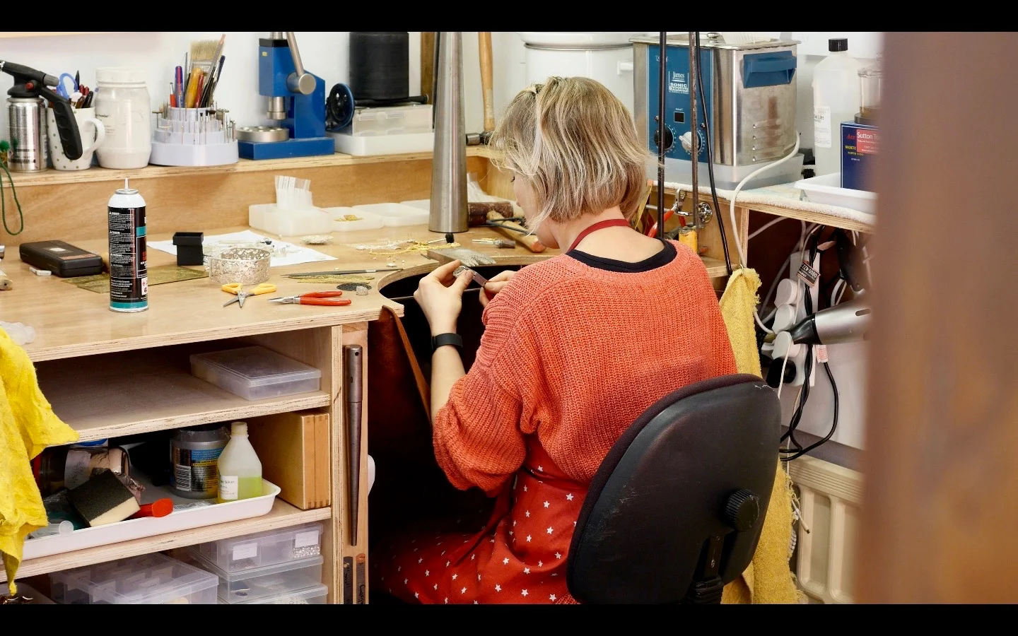 Natalie Salisbury at bench