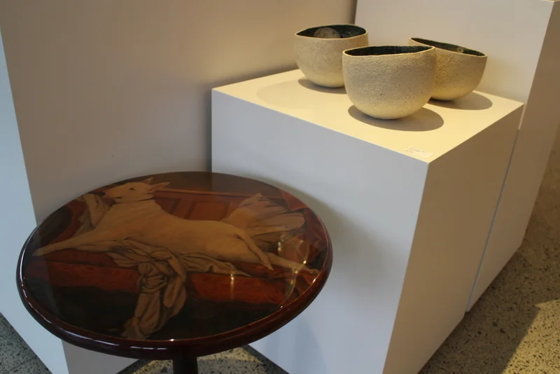 Phil Brooks Bowls & new table by Damian & Tania D'Cruz