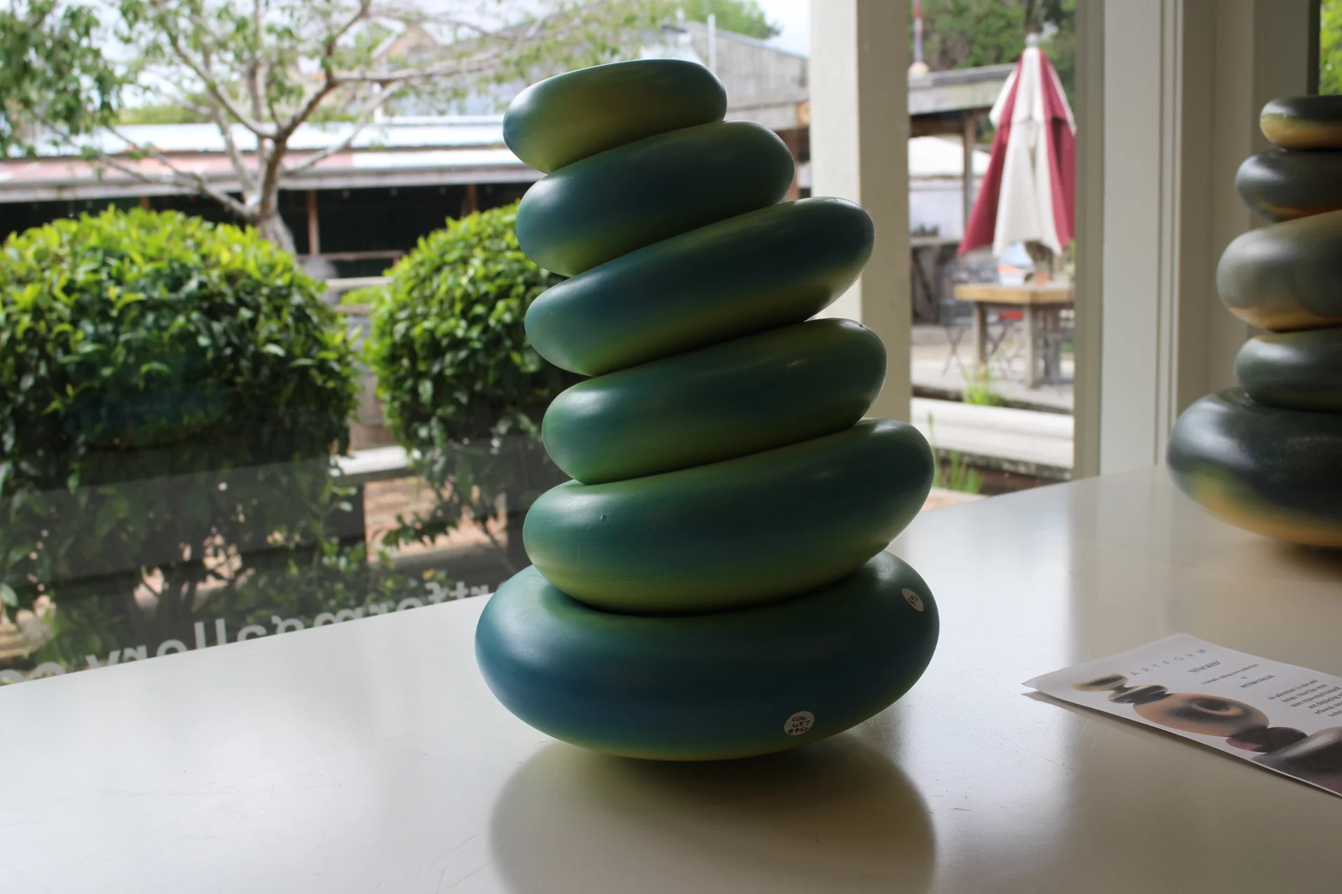 Turquoise Lime Stacked Donuts