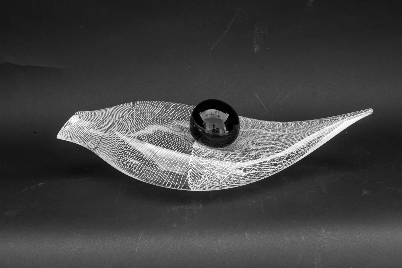 Nurture, White Threaded Leaf, (48cm l x 26cm w x 11.5cm h), $2,300