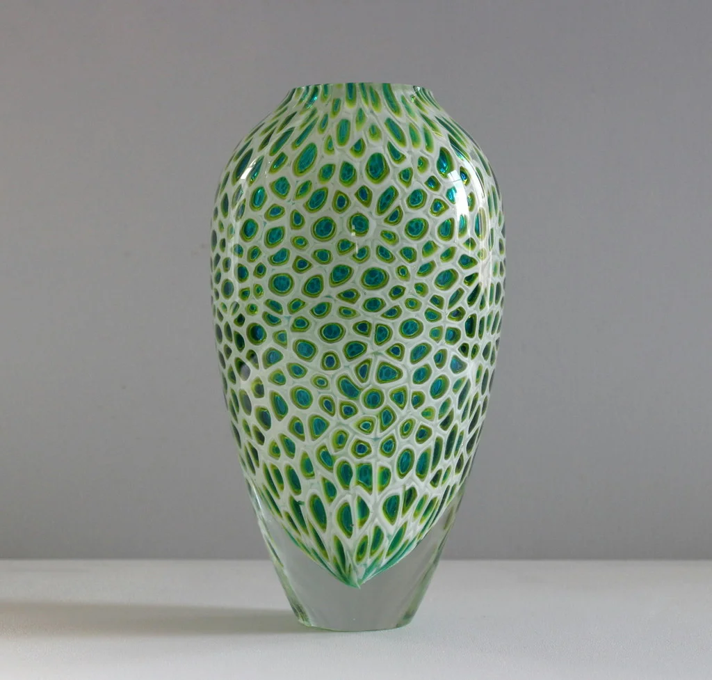 Copper Blue Micro Murrine Vase (24cm h x 14cm diameter), $2,200