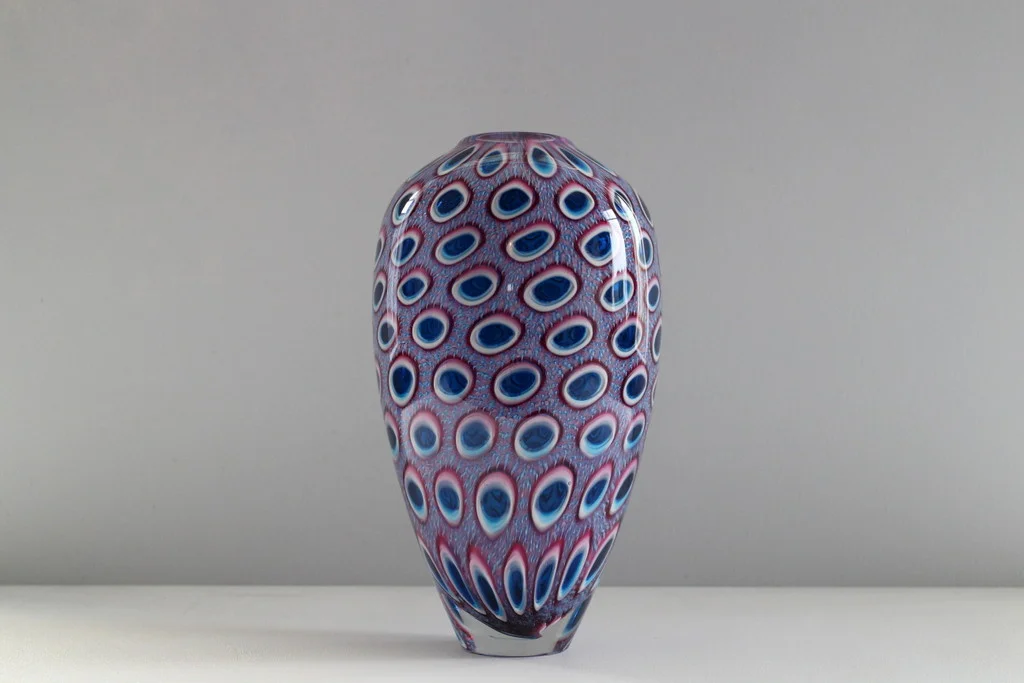 Aquamarine Windowed Murrine Vase.JPG