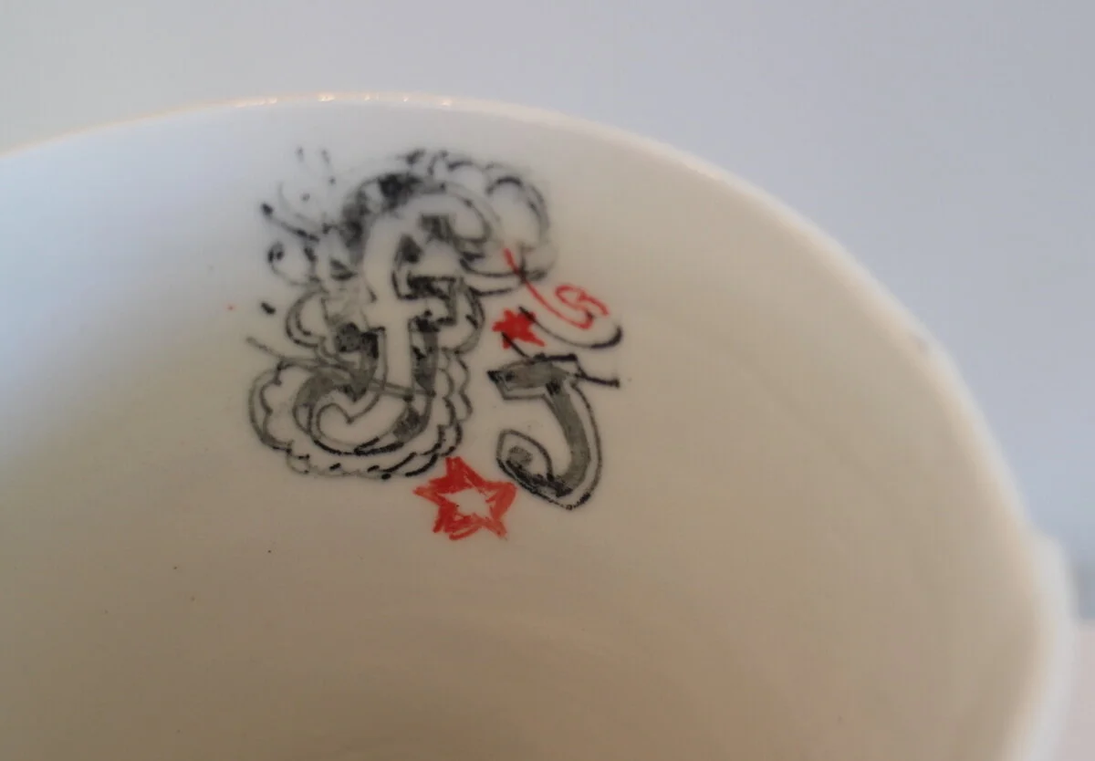 Vanity Fair XI Vessel with Orange Jester