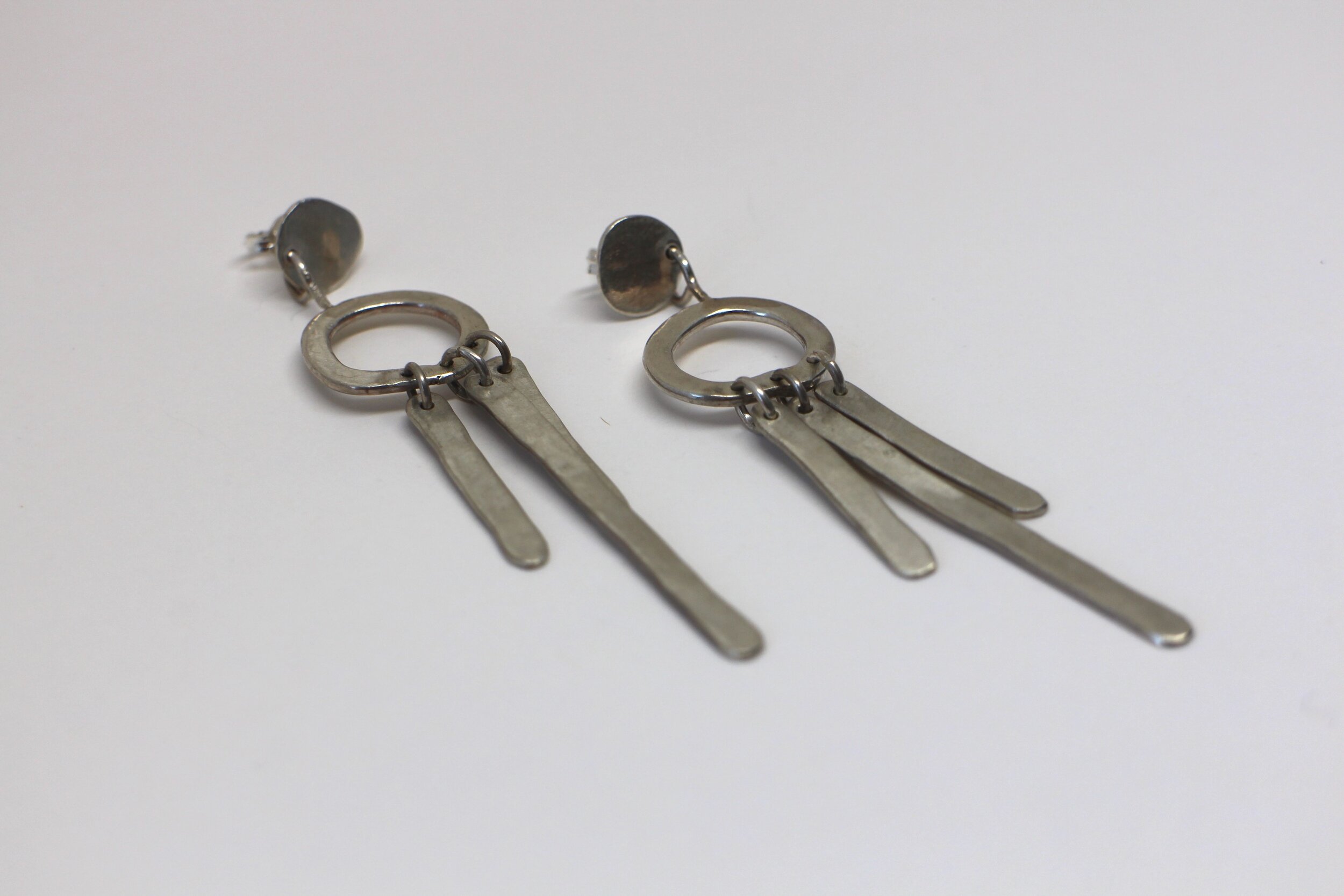 Abstract Circle and Line No. 9 Earrings