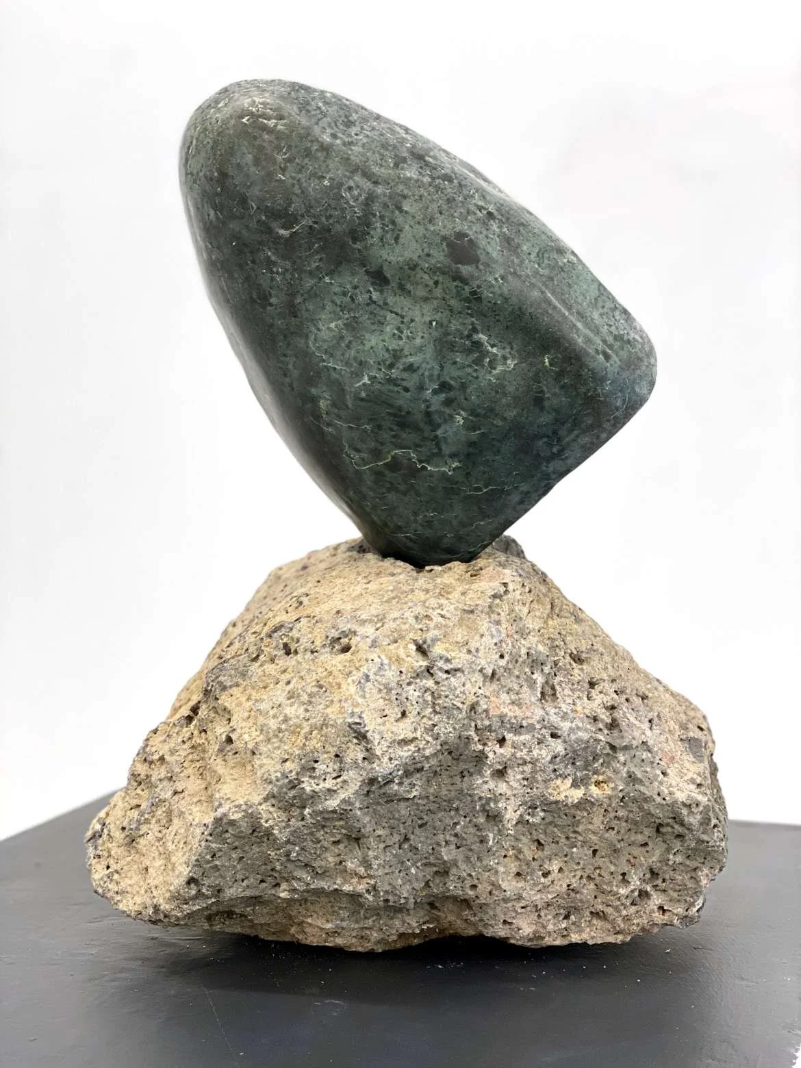 Toki Whare, Kōhatu Te Wai Pounamu-Basalt from the Old Albert Barracks Wall, (h) 510mm